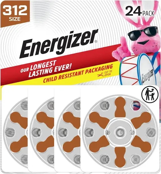 Energizer 312 Hearing Aid Batteries