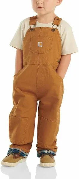 Carhartt Baby Boys' Flannel-Lined Canvas Bib Overalls