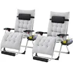 29in Zero Gravity Foldable Premium Reclining Lounge Recliner