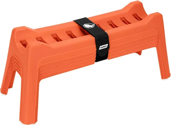 Camco Rhino Camper / RV Sewer Hose Support Kit - Extends Over Uneven Terrain for Easy Drainage - Supports Up to 15-Feet of RV Sewer Hose - Nesting Design for RV Storage - 5 Support Sections (43072)