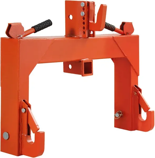 VEVOR 3-Point Quick Hitch, 3000 LBS Lifting Capacity Tractor Quick Hitch, 28.31&quot; Between Lower Arms Attachments Quick Hitch, No Welding &amp; 5 Level Adjustable Bolt, Adaptation to Category 1 &amp; 2 Tractors