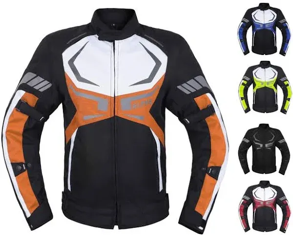 MOTORCYCLE JACKET MENS CE ARMORED BIKERS RIDING RACING WATERPROOF ALL SEASON ...