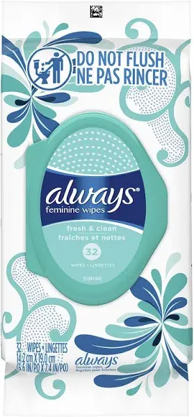 Always Feminine Wipes Fresh & Clean