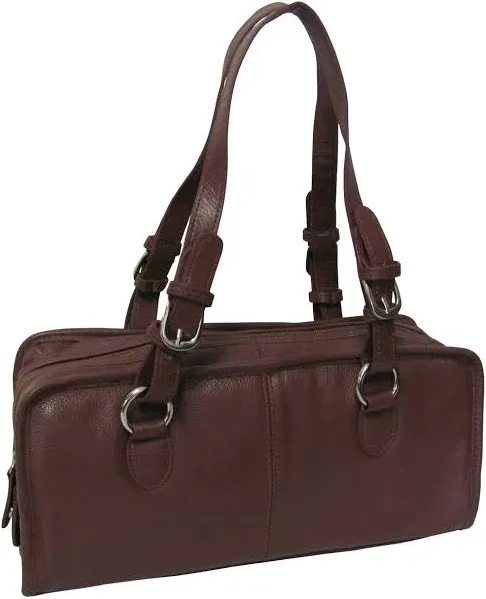 Classy Belt Stitched Leather Satchel