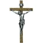 Joseph's Studio by Roman - Collection, 20" H Antiqued Silver Crucifix, Made from Resin, High Level of Craftsmanship and Attention to Detail, Durable and Long Lasting