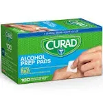 *100-Paieces* Medline Curad 2-Ply Sterile Alcohol Prep Pads Medium CUR090737RB