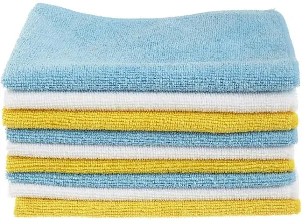 Amazon Basics Microfiber Cleaning Cloths, Non-Abrasive, Reusable and W - 36 Pack