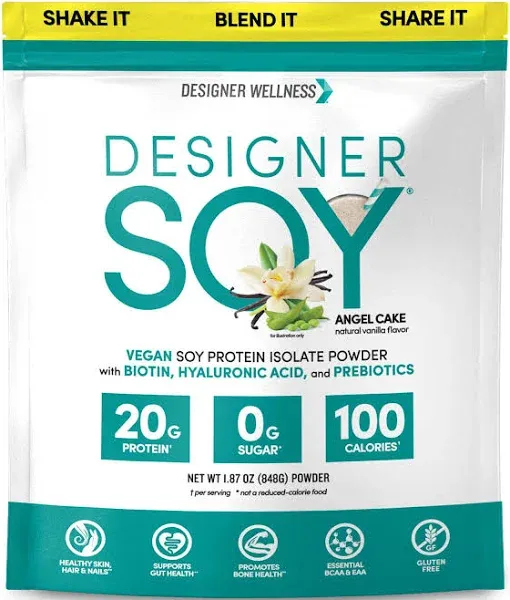 Designer Soy Protein Powder | Angel Cake Vanilla