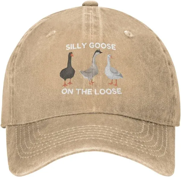 Funny Goose Hat Silly Goose On The Loose Hat Men Baseball Hats Funny Cap