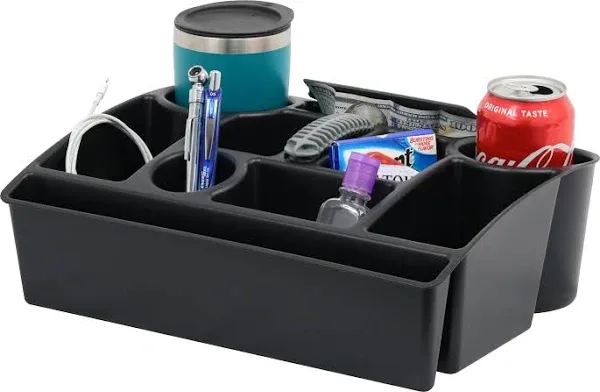 Vehicle Seat Organizer Car Storage Caddy with Carrying Handle, 2 Large Cup... 