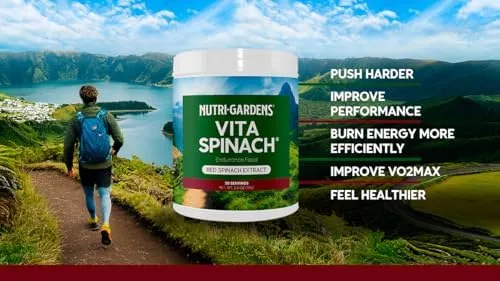 Nutrigardens Vita Spinach Powder - Red Extract - 2600mg/Serving - 9%...