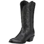 Ariat Women's Heritage Western R Toe Boot - 8.5 - Black Deertan