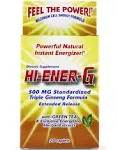 Hi-EnerG Triple Ginseng Energy Supplement, 500 mg, 20 servings