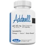 Focus Pep Addrell Energy Stimulant Pills- Natural Study Supplements Alternative Pill & Nootropic Brain Supplement Substitute to Elevate Mental Clarity for Women & Men OTC- 60 Mind Booster Capsules