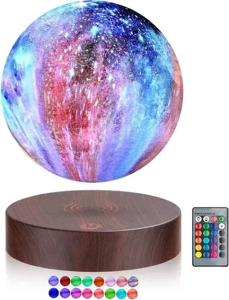 VGAzer Levitating Moon Lamp Floating and Spinning in Air Freely with 16 Colors LED Galaxy Moon Lamp Lights,Unique Gift & Decorative Lamp for Kids Lover Friends