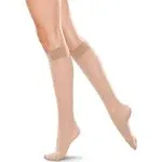 Therafirm Light Compression Knee High Stockings Med Sand  10-15 mmHg New, Open