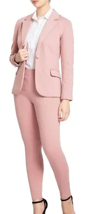 Marycrafts Women's Business Blazer Pant Suit Set