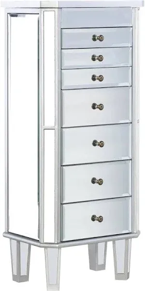 Linon Mason Mirrored Jewelry Armoire