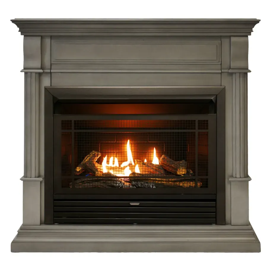 Duluth Forge Dual Fuel Ventless Gas Fireplace with Mantel 26,000 BTU DFS-300