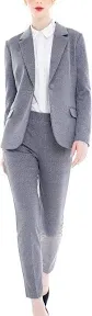 Marycrafts Women's Business Blazer Pant Suit Set