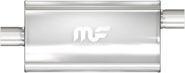 MagnaFlow Performance Exhaust Muffler 12589: 3"/3" Inlet/Outlet, 5x11x22" Oval, Stainless Steel, Satin Finish