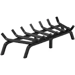 VEVOR Fireplace Log Grate 30 inch Heavy Duty Fireplace Grate with 6 Support Legs ZTXYMP34X3430EWF0V0