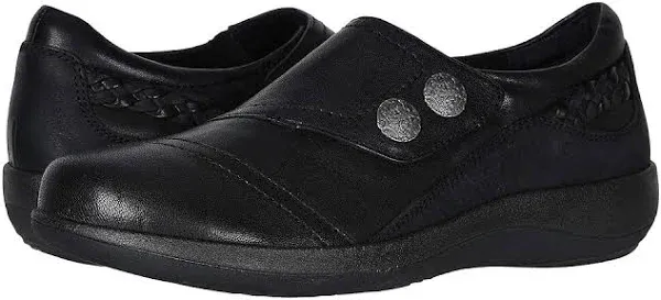 Aetrex Karina Slip On (Women) - Black Leather