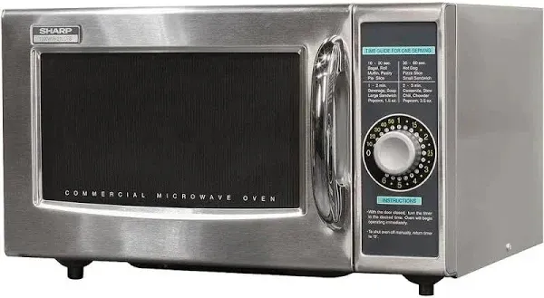 Sharp R-21LCFS Medium Duty Commercial Microwave, 1000 Watts