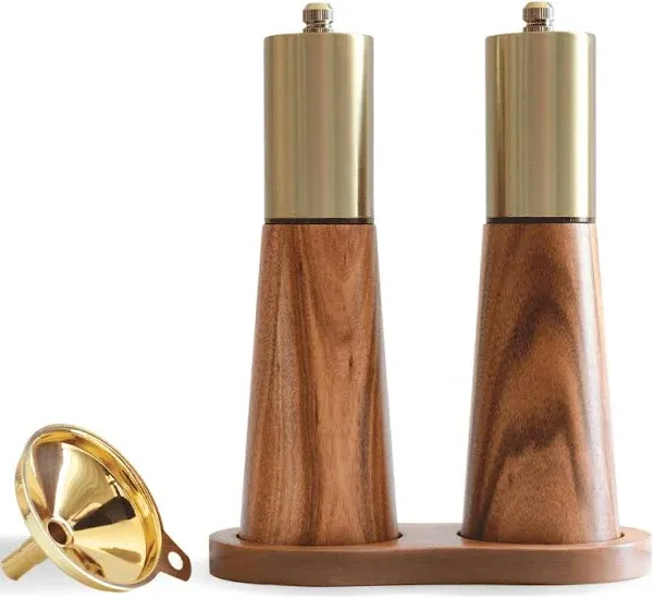 KOCHIRAKOSO Gold Salt and Pepper Grinder Mill Set