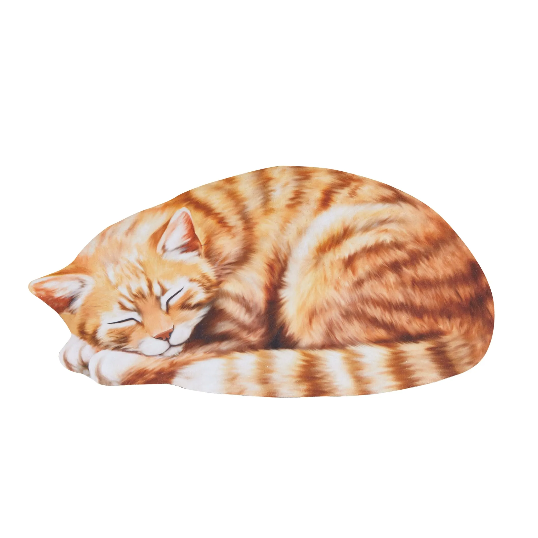 Collections Etc Napping Cat Shaped Accent Rug with Skid-Resistant Backing