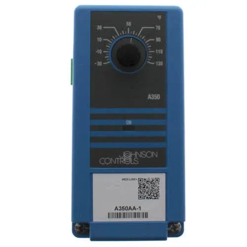 Johnson Controls A350AA-1C SPDT On/Off Electric Temperature Control, -30 to 130F [New]