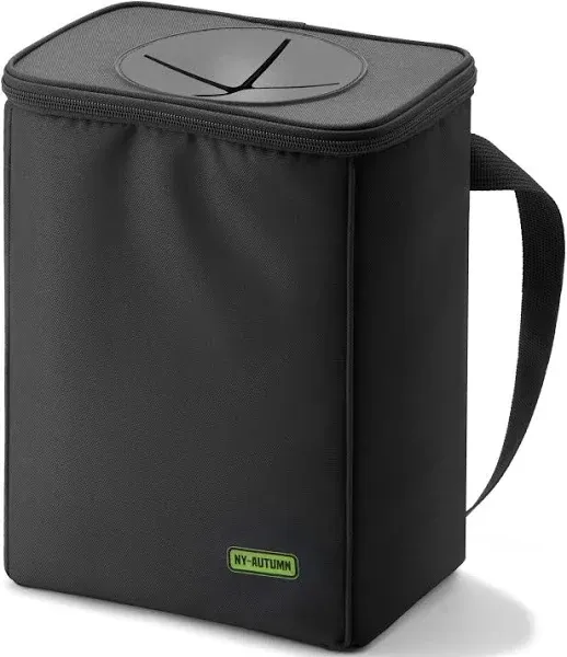 Car Trash Bin with Lid - Recycled Polyester Material - Wrinkle Free &amp; Leak-Pr...