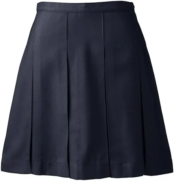 Lands' End Women's School Uniform Box Pleat Skirt Top of Knee