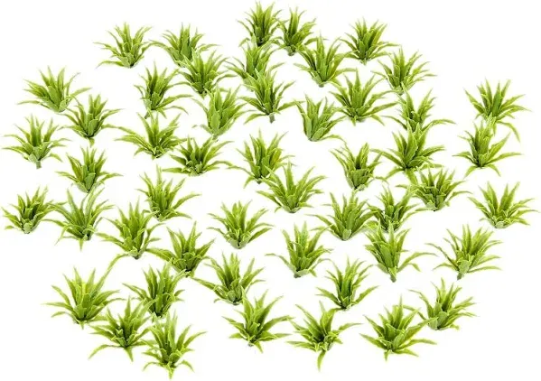 Yetaha 50pcs Green Shrubs Bush Model Aritificial Plants Railway Wargame Park Diorama Scenery HO 3.5cm