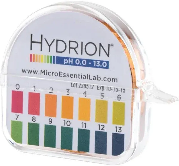 Hydrion Ph Paper 93 with Dispenser and Color Chart