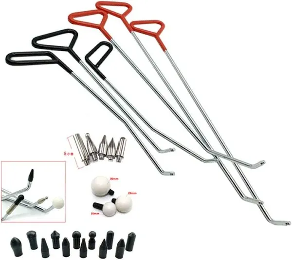 Interchangeabl<wbr/>e Paintless Dent Removal Tools Paintless Dent Repair Rod Kits