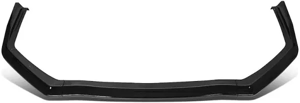 DNA Motoring ZTL-Y-0233 3Pc CS-Style Front Bumper Lip Splitter Trim Protection Under Chin Spoiler Compatible with 15-20 WRX STI Sedan,Gloss Black