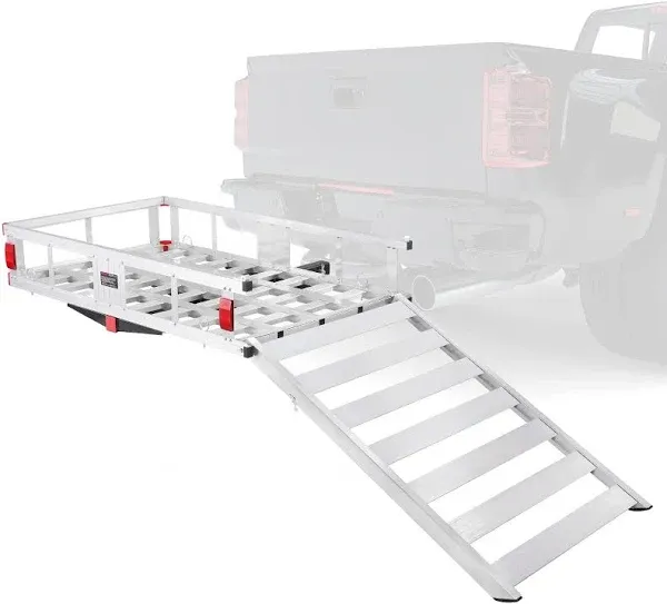 50x29.5x8.7 Inch 500 lbs. Carry Luggage Carrier Rack Foldable Ramp Lightweight