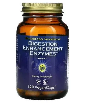 HealthForce SuperFoods Digestion Enhancement Enzymes - 120 Vegan Capsules