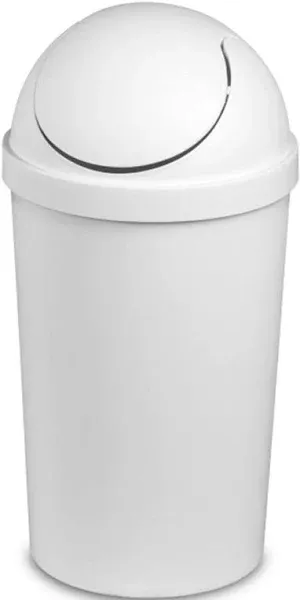 WASTE/COV-12qt-ROUND-SWING TOP WHITE