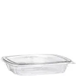 Dart CH1620DSF 16/20 oz Shallow Tamper-Resistant Clear Hinged Container (Case of 200)