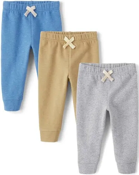 The Children's Place Baby & Toddler Boys Jogger Pant, 3-Pack, Sizes 6M-5T