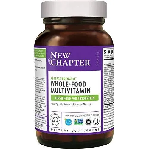 New Chapter Perfect Prenatal Vitamins Fermented with Probiotics, 192 ct