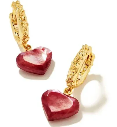 NWT Kendra Scott Gold-Tone Penny Heart Huggie Earrings