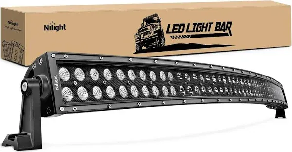 50 Inch 288W Double Row Black Curved Spot Flood LED Light Bar