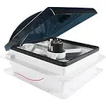 RV Roof Vent with EASY Manual Riser Lid and 12 V Electric Fan Complete Unit LCW