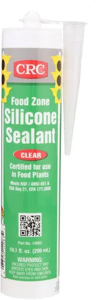 Crc 14083 Sealant, 10.1 Oz, Cartridge, Clear, Polydimethylsi<wbr/>loxane Base