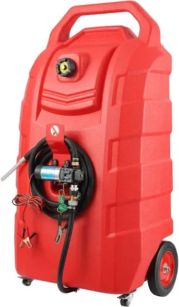 VEVOR Fuel Caddy, 32 Gallon, Portable Fuel Storage Tank On-Wheels, with Manual T