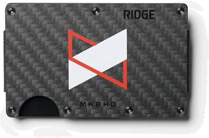 Ridge Men's Slim Minimalist Carbon Fiber Wallet with RFID