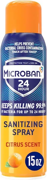 Microban 24 Hour Disinfectant Sanitizing Spray - Citrus (15 fl oz)